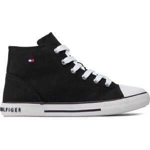 Plátěnky Tommy Hilfiger Higt Top Lace-Up Sneaker T3X4-32209-0890 S Černá