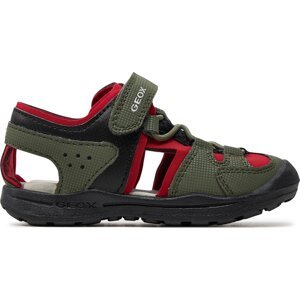 Sandály Geox J Vaniett Boy J455XA 015CE C3267 M Military/Red