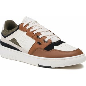 Sneakersy Tommy Hilfiger Th Basket Better Ii Lth Mix FM0FM04794 Natural Cognac GTU