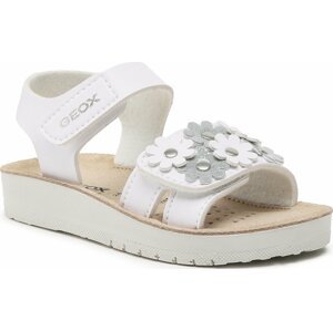 Sandály Geox J Sandal Costarei Gi J35EAA000BCC0007 M White/Silver