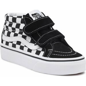 Sneakersy Vans Uy Sk8-Mid Reissue V VN00018THRK1 (Checkerboard) Blk/Tr Wht