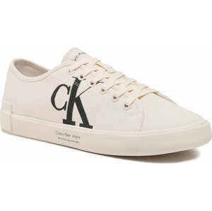 Tenisky Calvin Klein Jeans Vulc Low Oversized Brand YM0YM00687 Ancient White YBH