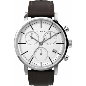 Hodinky Timex Midtown Chronograph TW2V36600 Silver/Brown