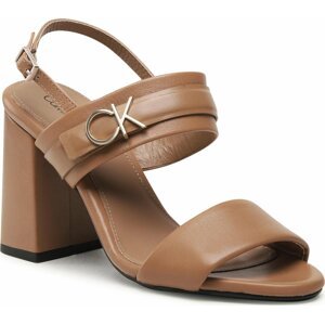 Sandály Calvin Klein Block Hl Sandal 85Hh W/Hw HW0HW01486 Safari Canvas RBC