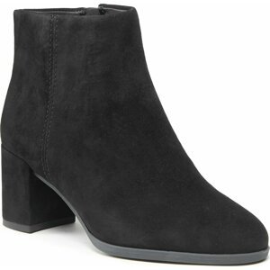 Polokozačky Clarks Freva55 Zip 261747594 Black Suede