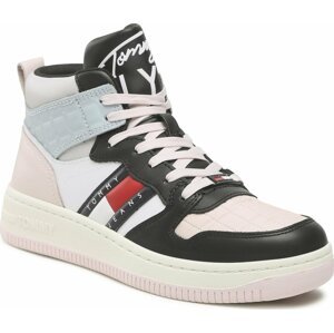 Sneakersy Tommy Jeans Retro Mid Basket EN0EN01964 Blue Oasis PNZ