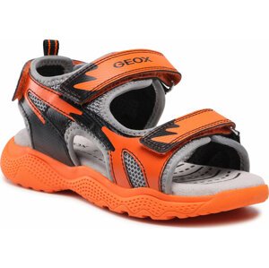 Sandály Geox J S.Splush J25GPB 014CE C0569 S Orange/Black