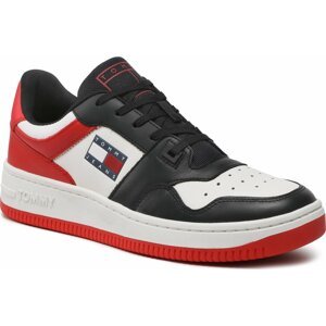 Sneakersy Tommy Jeans Basket Leather EM0EM01162 Deep Crimson XNL