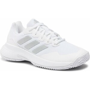 Boty adidas Gamecourt 2.0 Tennis Shoes HQ8476 Cloud White/Silver Metallic/Cloud White