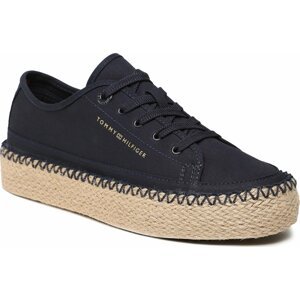 Espadrilky Tommy Hilfiger Rope Vulc Sneaker Corporate FW0FW07241 Space Blue DW6