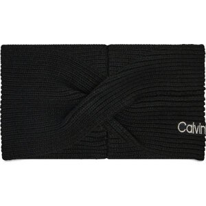 Textilní čelenka Calvin Klein Essential Knit Headband K60K608656 Černá
