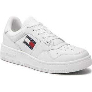 Sneakersy Tommy Jeans Retro Basket EN0EN01723 White YBR