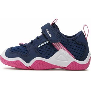 Polobotky Geox J Wader Girl J3508A01450C4268 M Navy/Fuchsia