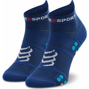 Klasické ponožky Unisex Compressport Pro Racing Socks V4.0 Run Low XU00047B_533 Tmavomodrá