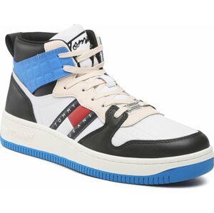 Sneakersy Tommy Jeans Mid Cut Tommy Jeans Basket EM0EM01075 Black BDS