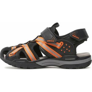 Sandály Geox J Borealis Boy J920RB0ME14C0038 D Black/Orange