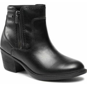 Polokozačky Clarks Neva Zip Wp 261751994 Black Leather