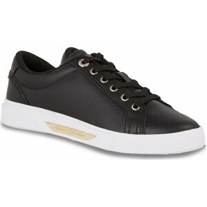 Sneakersy Tommy Hilfiger Golden Hw Court Sneaker FW0FW07560 Black/Gold 0GJ