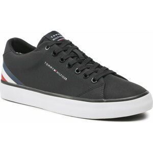 Sneakersy Tommy Hilfiger Hi Vulc Core Low Stripes FM0FM04735 Black BDS