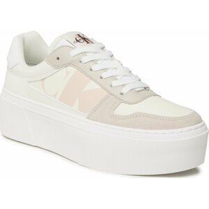 Sneakersy Calvin Klein Jeans Cupsole Flatform Mix Lth Wn YW0YW01227 Creamy White/Eggshell/Bright White YBI