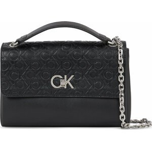 Kabelka Calvin Klein Re-Lock Ew Conv Crossbody-Emb K60K611533 Ck Black BAX