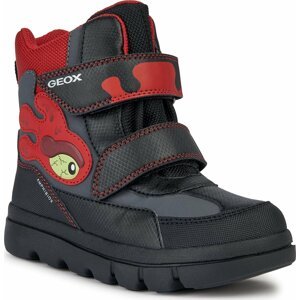 Sněhule Geox J Willaboom Boy B Ab J36LFA 050FU C0048 S Black/Red