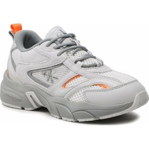 Sneakersy Calvin Klein Jeans Retro Tennis Oversized Mesh Wn YW0YW00944 Oyster/Mushroom/Orange 0IM