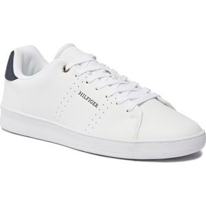 Sneakersy Tommy Hilfiger Court Cup Lth Perf Detail FM0FM05038 White YBS