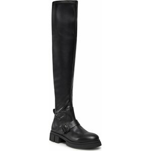 Kozačky Tommy Hilfiger Stretch Monochromatic Longboot FW0FW07611 Black BDS