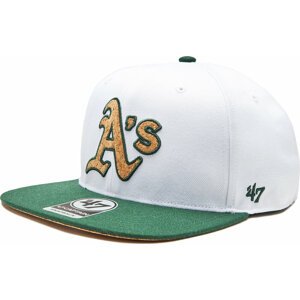 Kšiltovka 47 Brand MLB Oakland Athletics Corkscrew 47 CAPTAIN B-CORKS18WBP-WH White