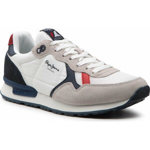 Sneakersy Pepe Jeans Britt Man Studio PMS30851 White 800