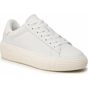 Sneakersy Tommy Jeans Tjw New Cupsole Leather Lc EN0EN02212 Ecru YBL