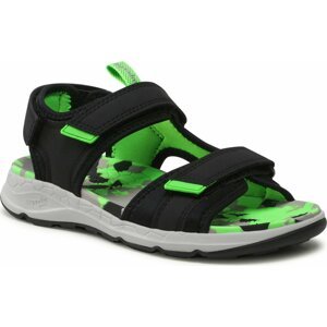 Sandály Superfit 1-000584-0000 S Black/Lightgreen