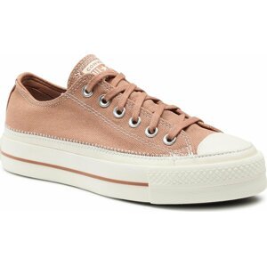 Plátěnky Converse Chuck Taylor All Star Lift A05249C Taupe/Red